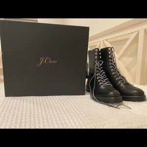 Jcrew new black lace up boots 2020